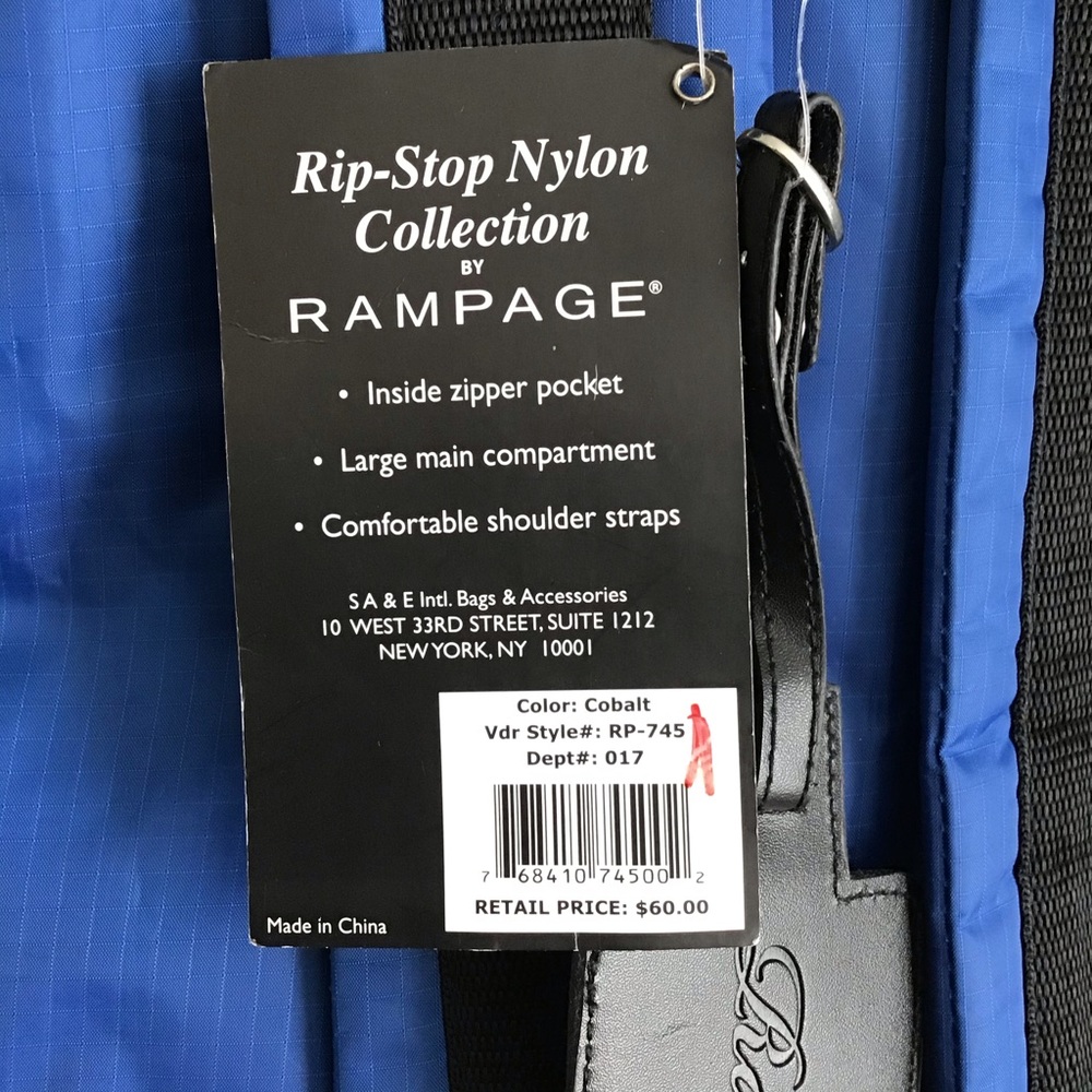 Rampage Rip-Stop Nylon Collection Backpack NWT - Picture 14 of 15